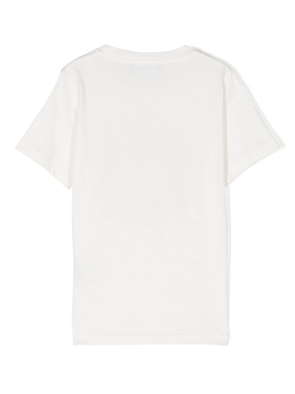 T-shirt nera per bambino con logo 10002391A10165 2W020 Versace Kids 