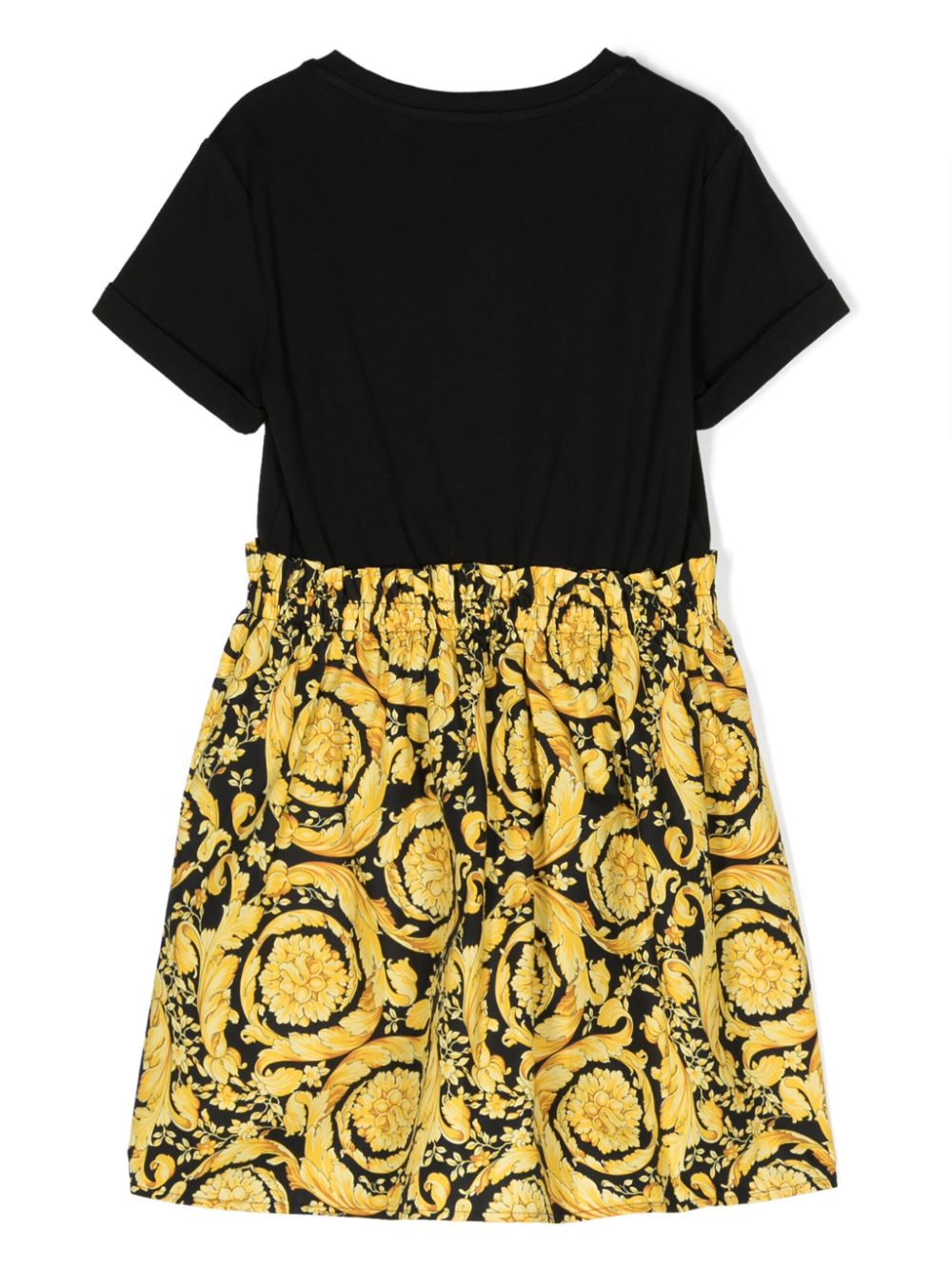 Abito nero per bambina con logo 10003271A10104 2B130 Versace Kids 