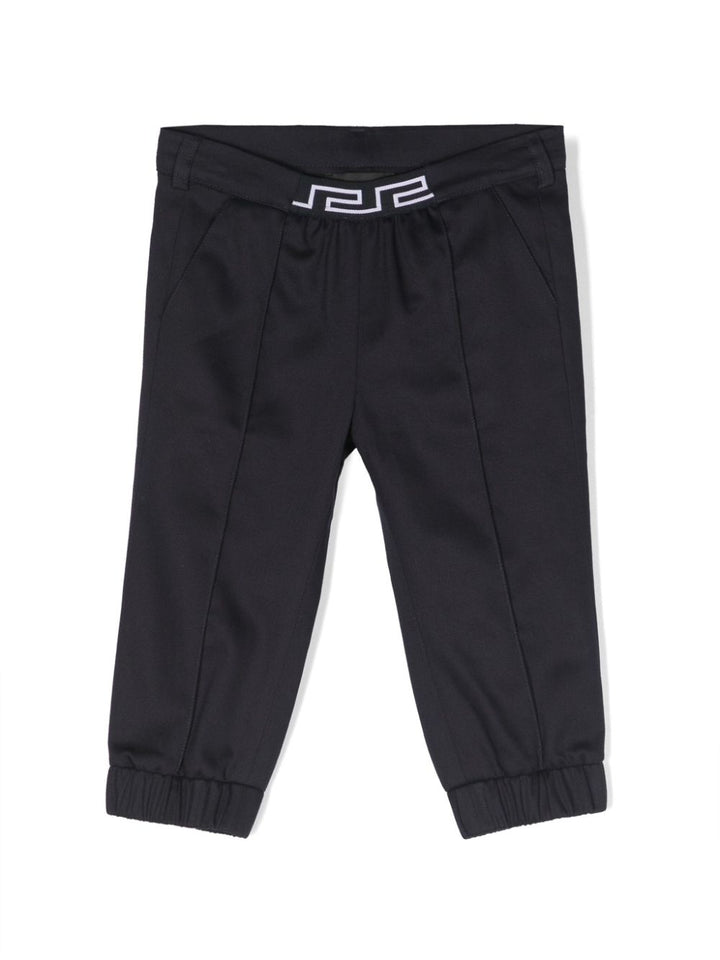 Pantalone blu per neonato con logo 10127331A09209 1U830 Versace Kids 