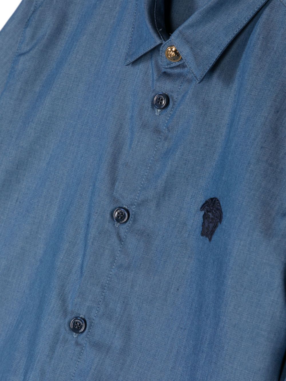 Camicia blu per bambino con logo 10138361A09738 2D930 Versace Kids 