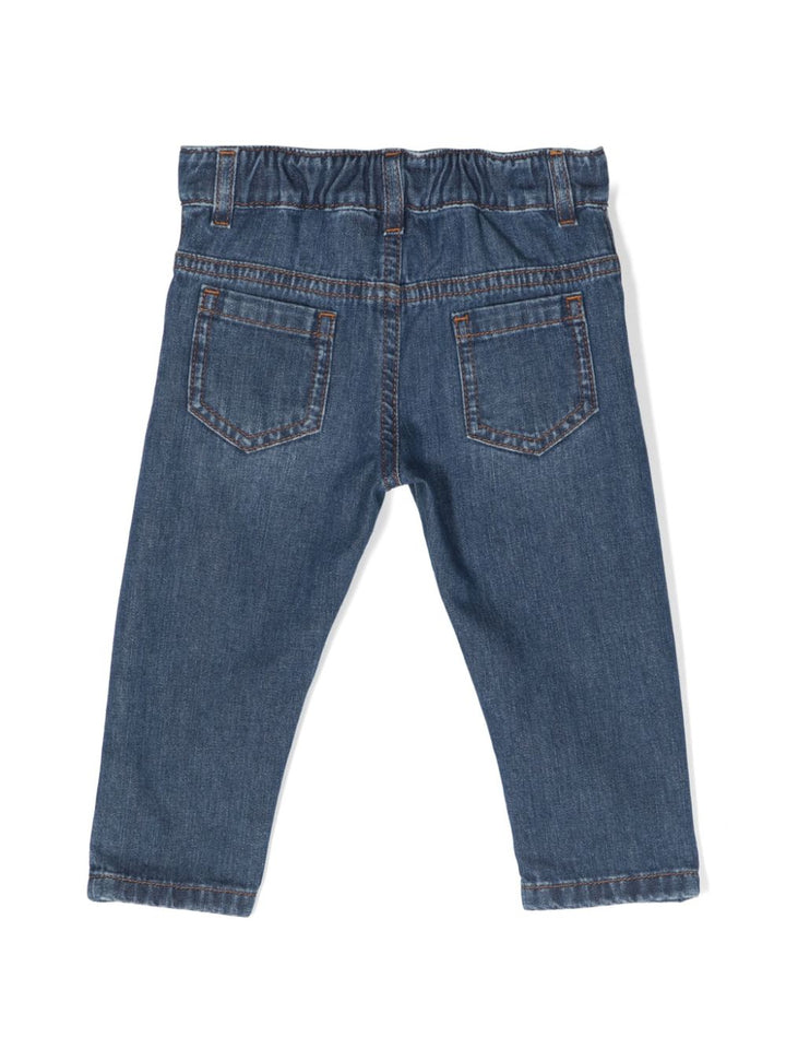 Jeans blu per neonato in denim 10139401A09845 1D030 Versace Kids 