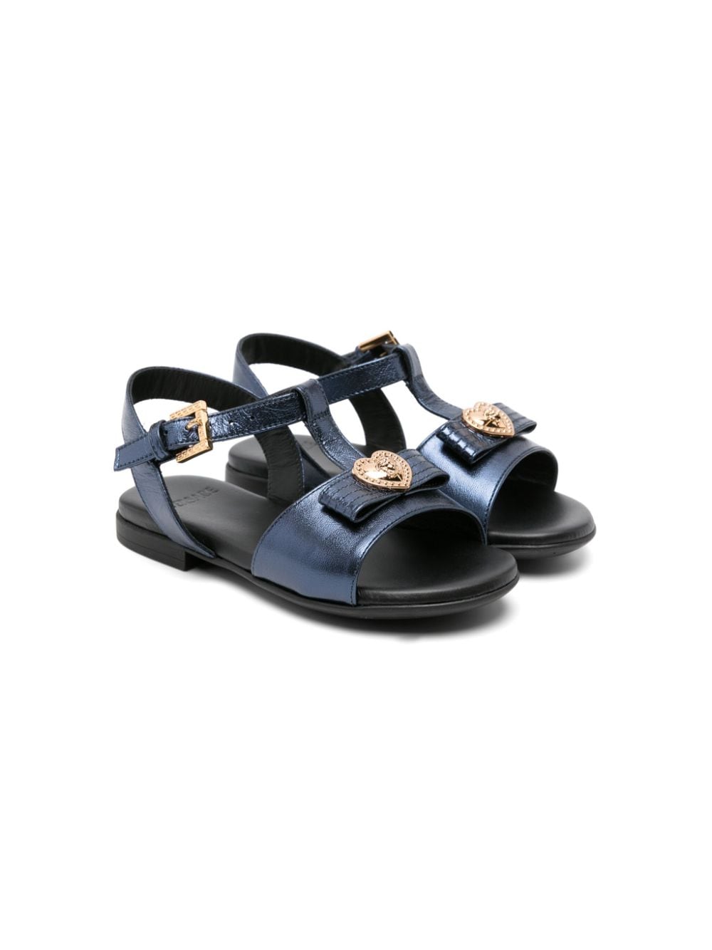 Sandali blu per bambina con logo 10142011A08287 1U83V Versace Kids 