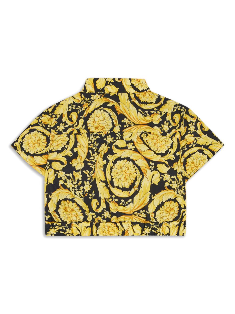 Camicia nera e oro per bambina con stampa 10142271A09674 5B000 Versace Kids 