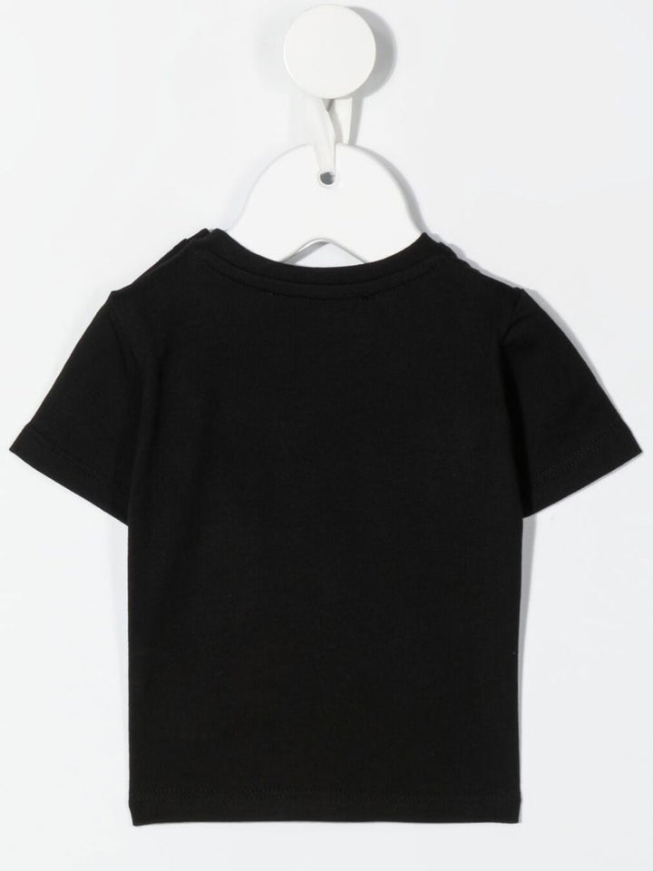 T-shirt nera per neonato con logo
