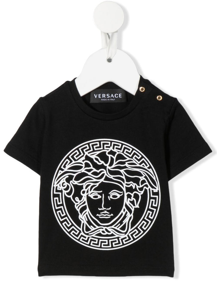 Black baby t-shirt with logo