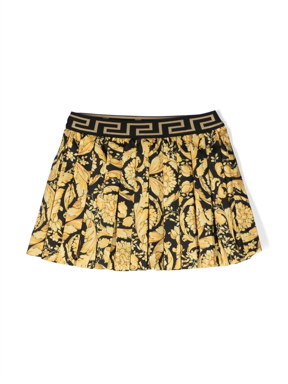 Black and gold skirt for girls with logo