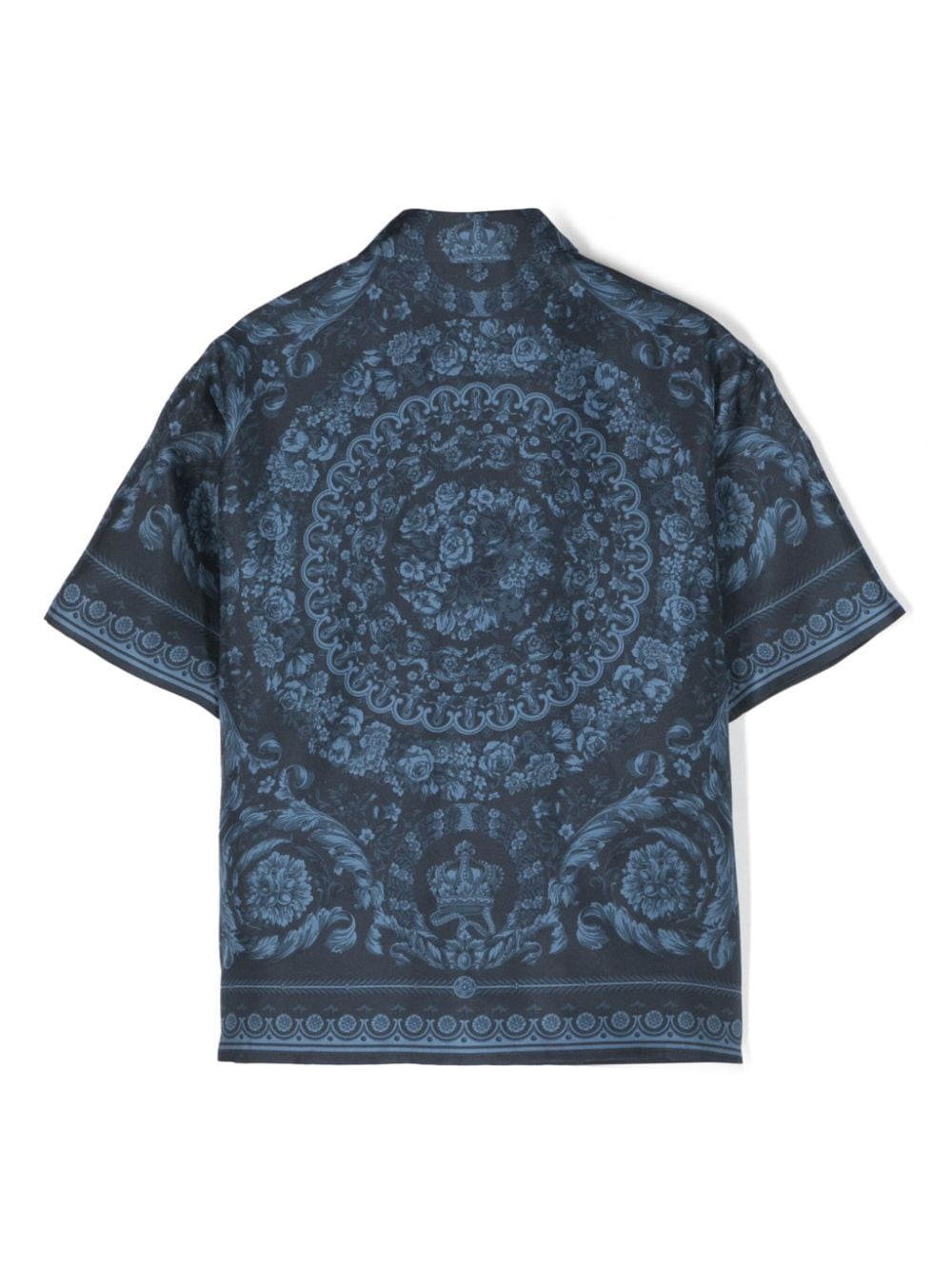 Blue silk shirt for boys