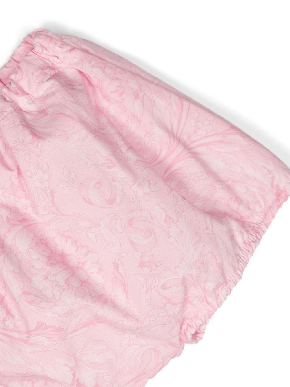 Pink poplin dress for baby girls