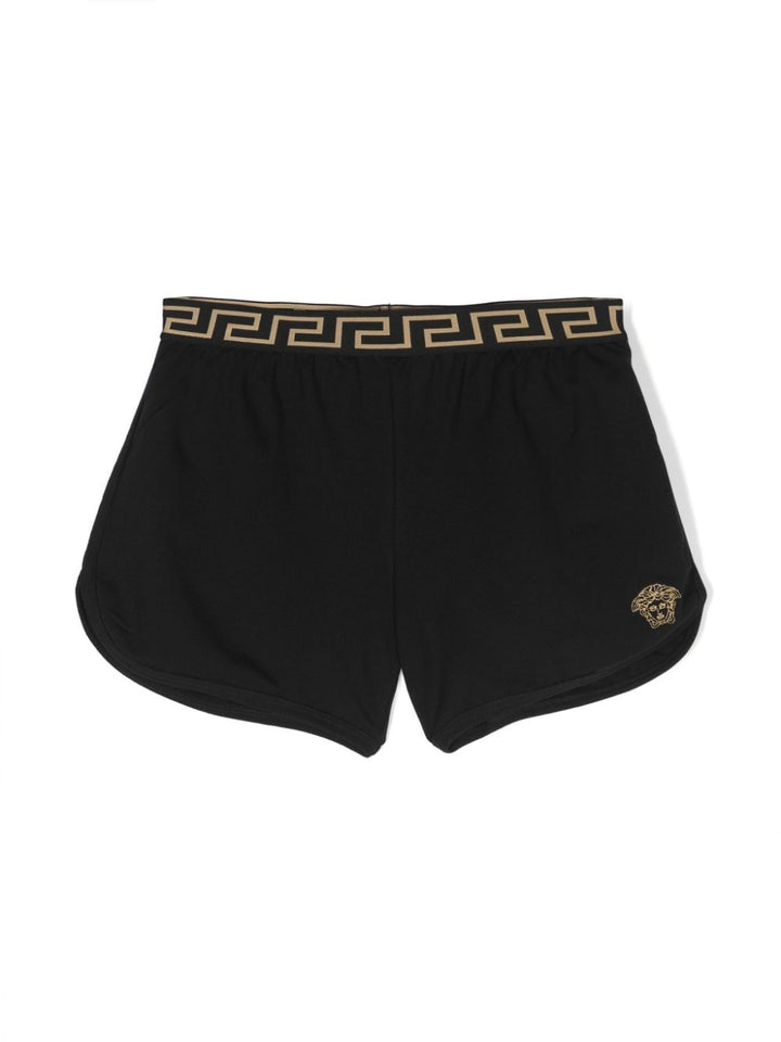 Black shorts for girls with logo