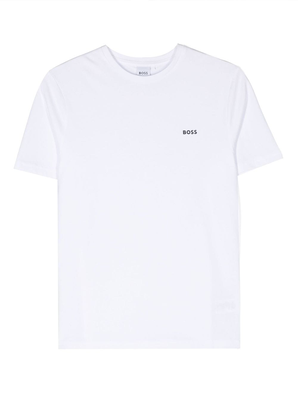 White t-shirt for boys with small logo