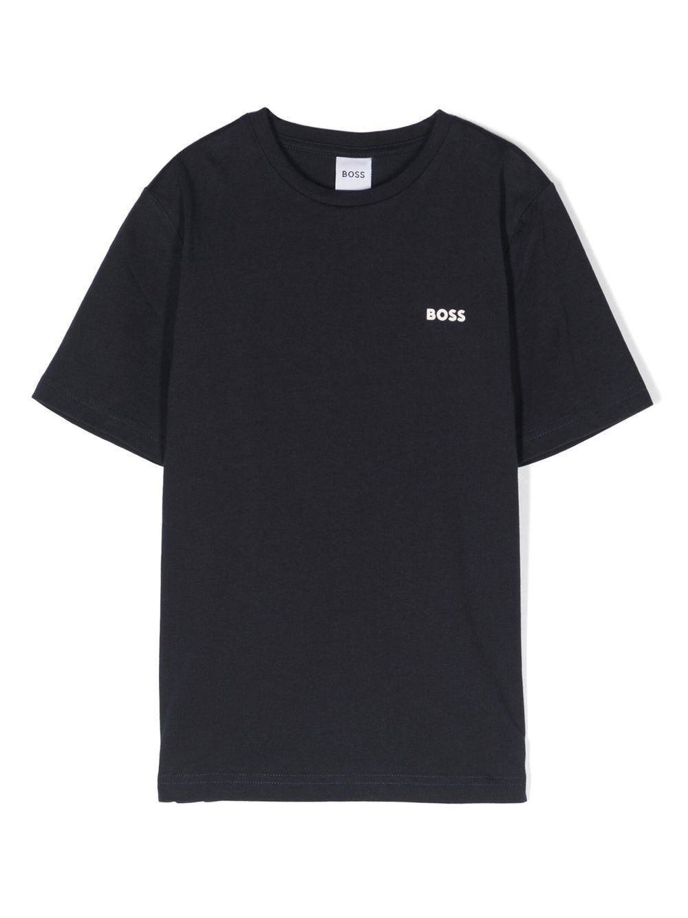 Blue t-shirt for boys with small logo