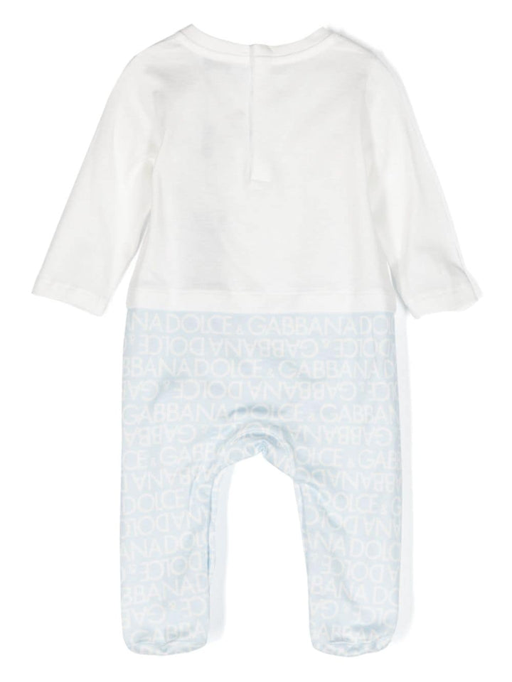 Light blue and white pajamas for newborns