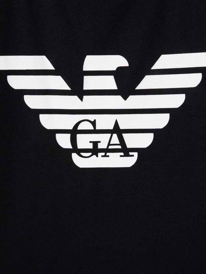 T-shirt blu per bambino con logo 8N4TN51JPZZ 0975 Emporio Armani Kids 