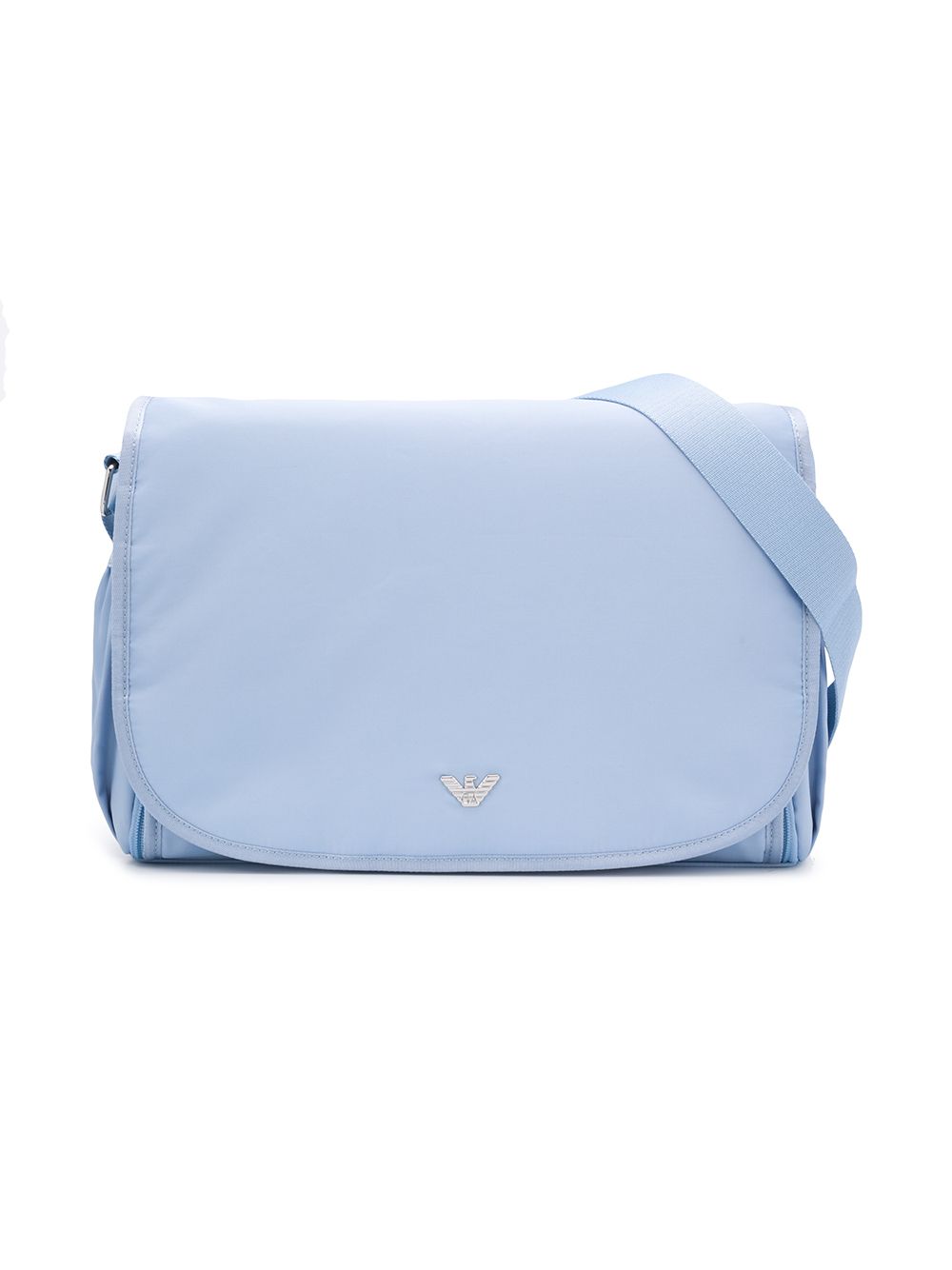 Light blue mom bag with logo