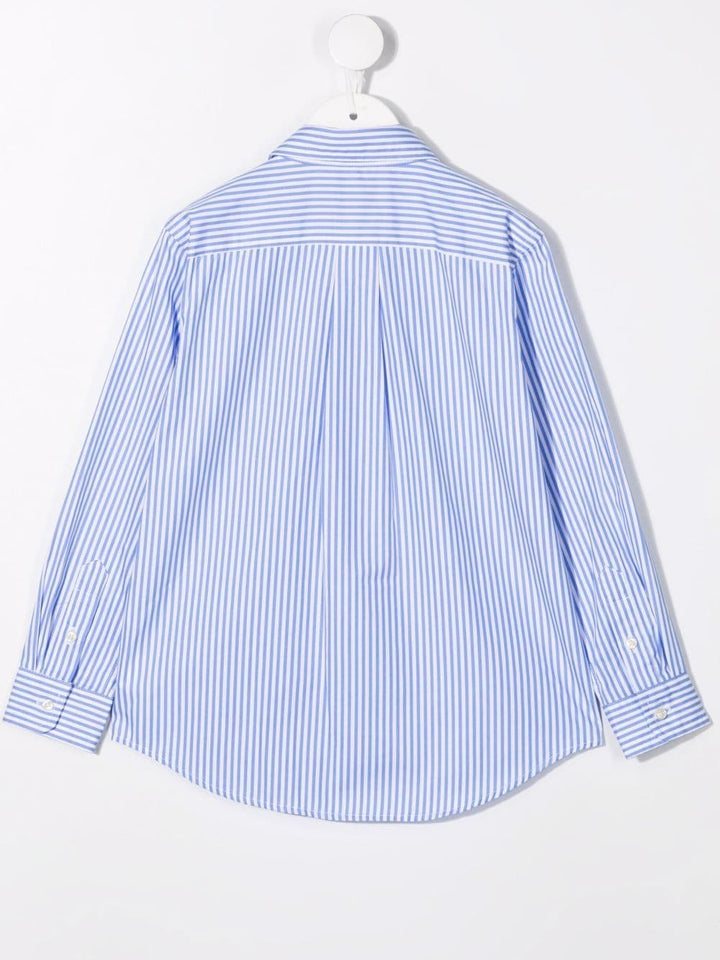 Camicia azzurra per bambino con logo 323862260 001 Ralph Lauren Kids 