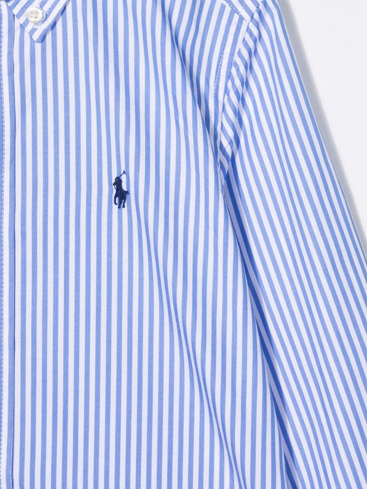 Camicia azzurra per bambino con logo 323862260 001 Ralph Lauren Kids 