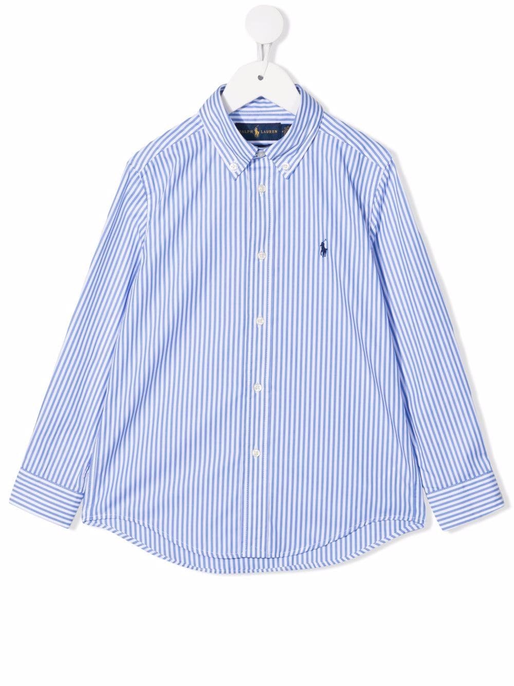 Camicia azzurra per bambino con logo 323862260 001 Ralph Lauren Kids 