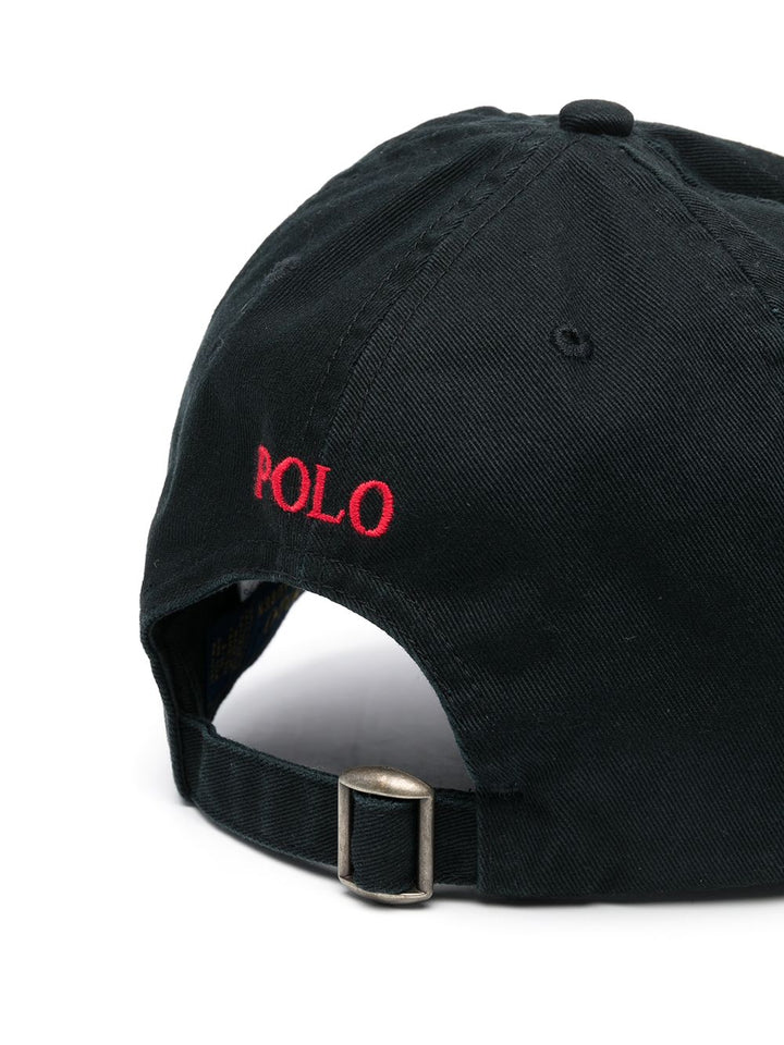 Cappellino nero per bambino con logo 321552489 005 Ralph Lauren Kids 