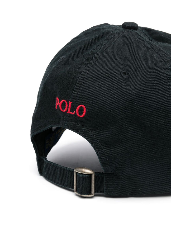 Black cap for children with logo