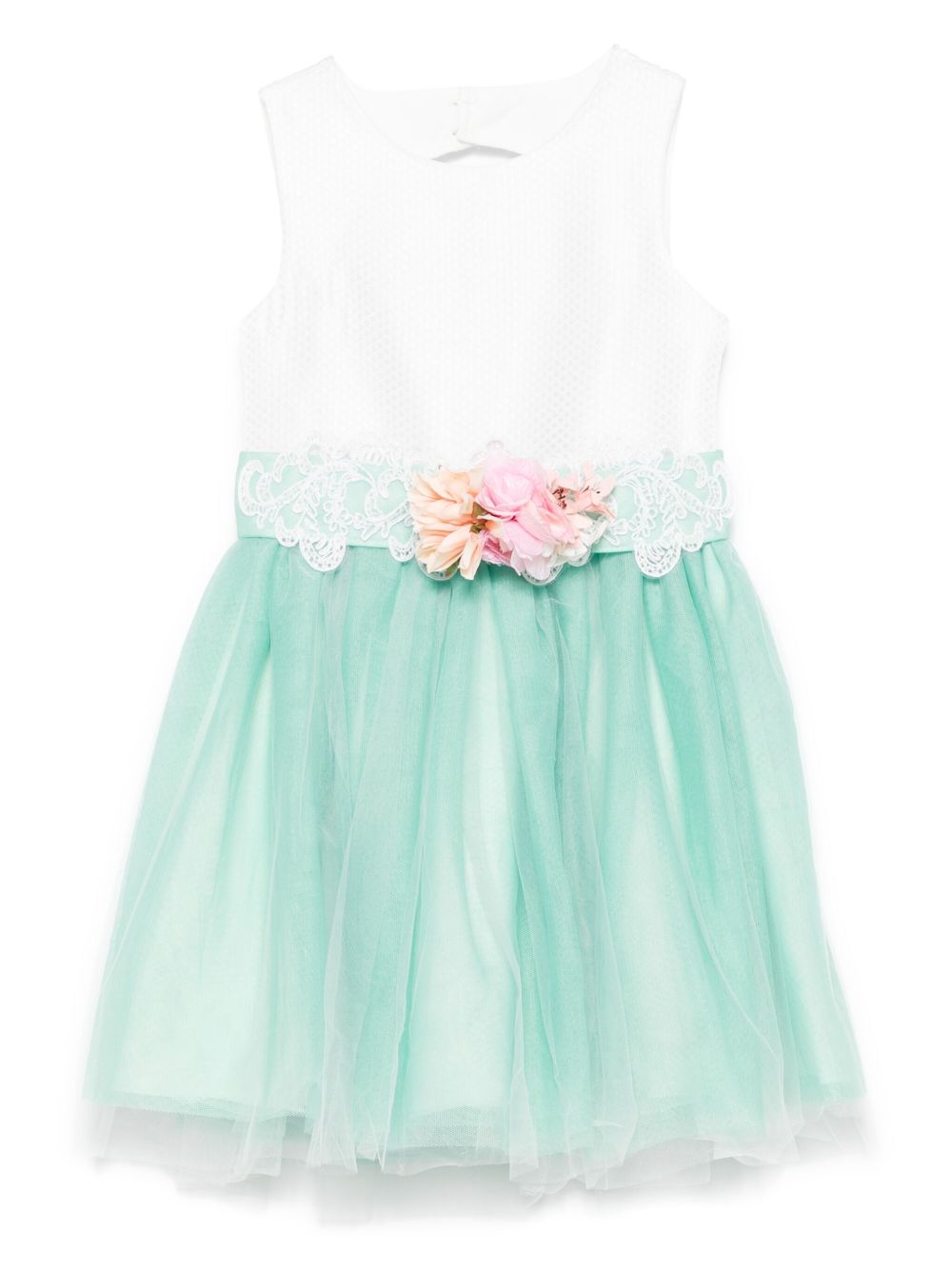 Abito bianco/verde erba per bambina 5052 071 Abel & Lula 