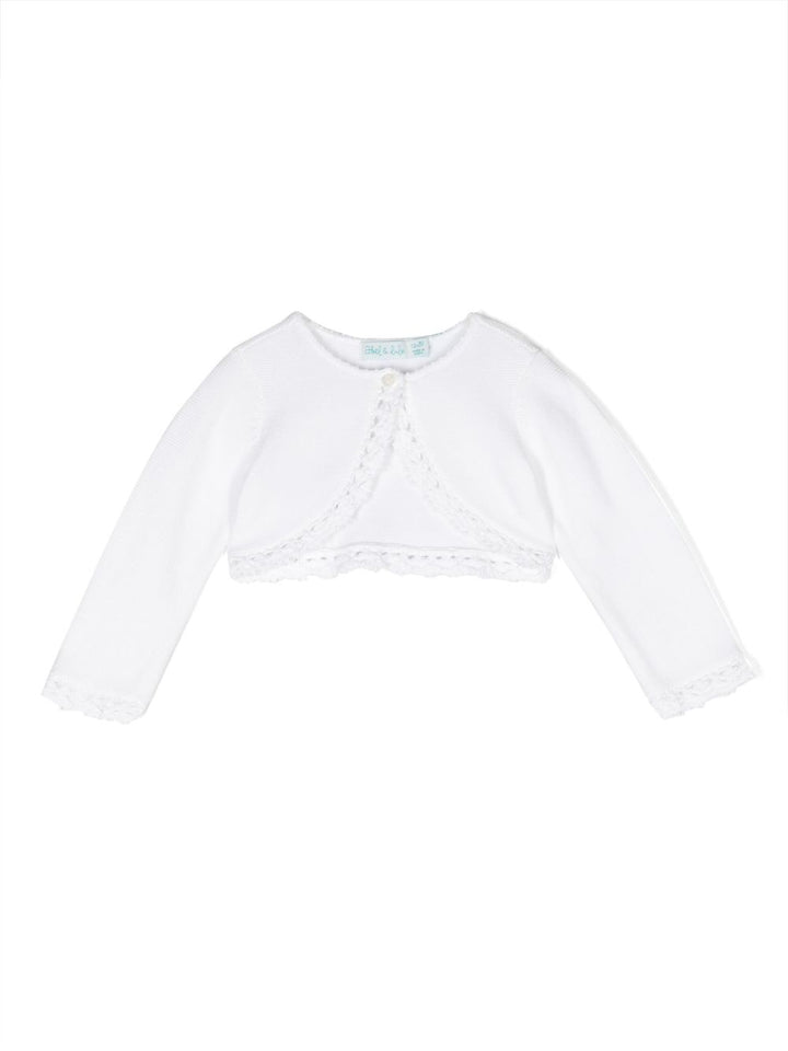 Cardigan bianco per neonata 5365 007 Abel & Lula 