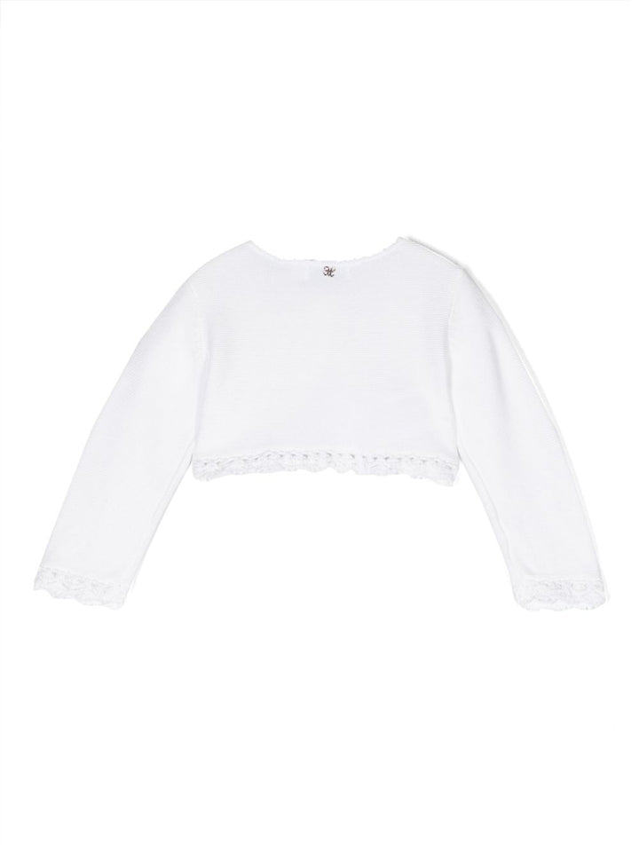 Cardigan bianco per neonata 5365 007 Abel & Lula 
