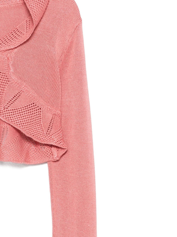 Cardigan rosa cipria per bambina 5383 040 Abel & Lula 