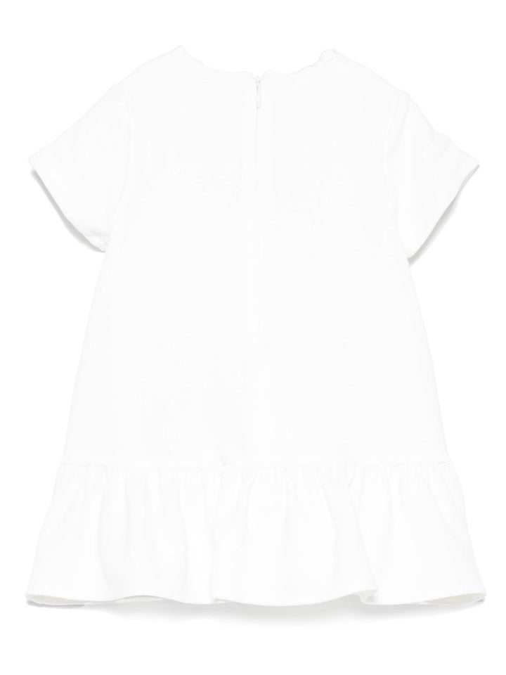 Abito bianco per neonata BW1031J0371 100NE Balmain Kids 