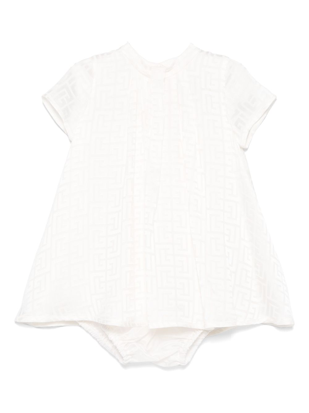 Abito beige mandorla per neonata BW1141S0192 102 Balmain Kids 