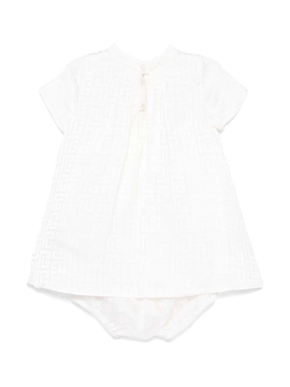 Abito beige mandorla per neonata BW1141S0192 102 Balmain Kids 