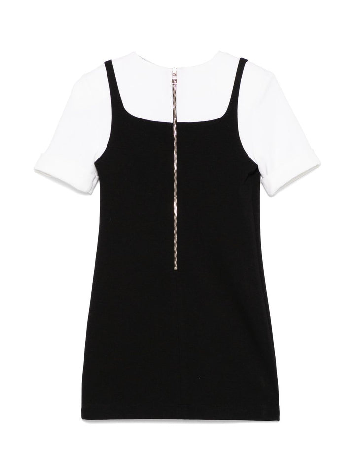 Abito nero/bianco per bambina BW1C41J0371 930BC Balmain Kids 