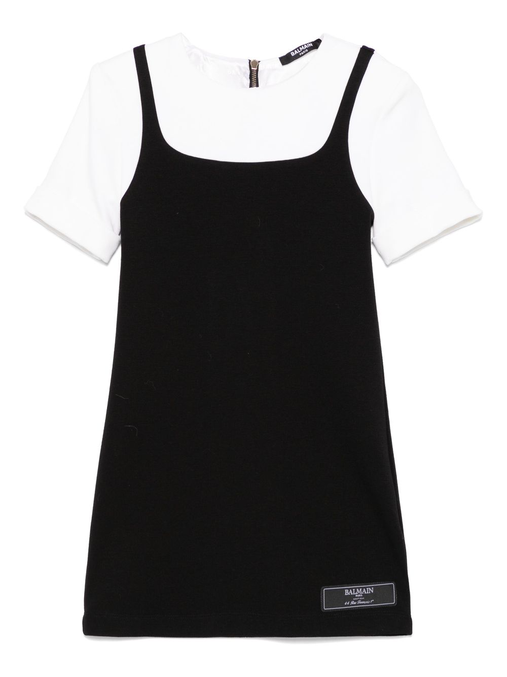 Abito nero/bianco per bambina BW1C41J0371 930BC Balmain Kids 