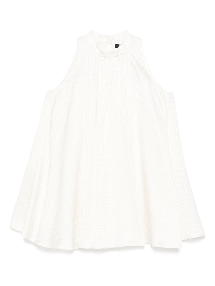 Abito bianco per bambina BW1D62S0192 102 Balmain Kids 