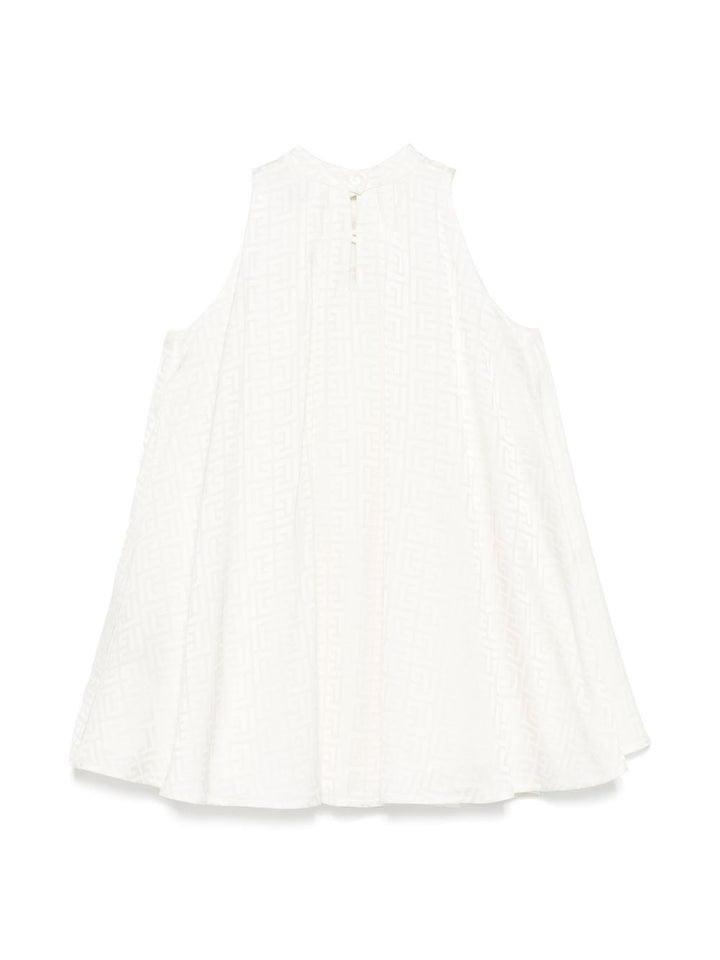 Abito bianco per bambina BW1D62S0192 102 Balmain Kids 