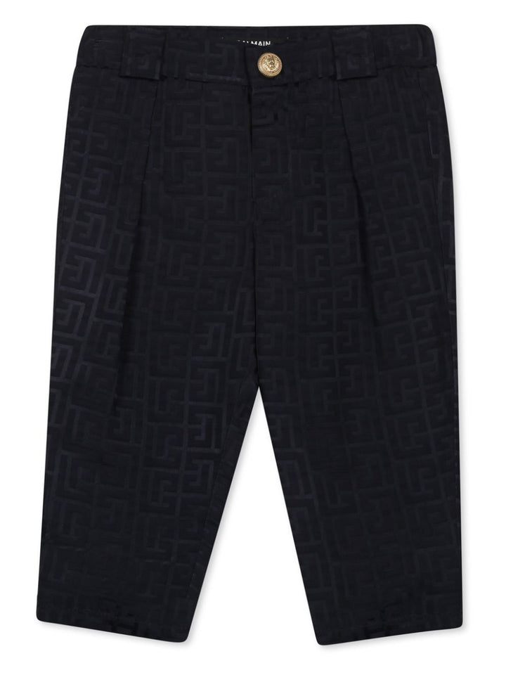 Pantalone blu notte per neonato BW6650S0192 60K Balmain Kids 
