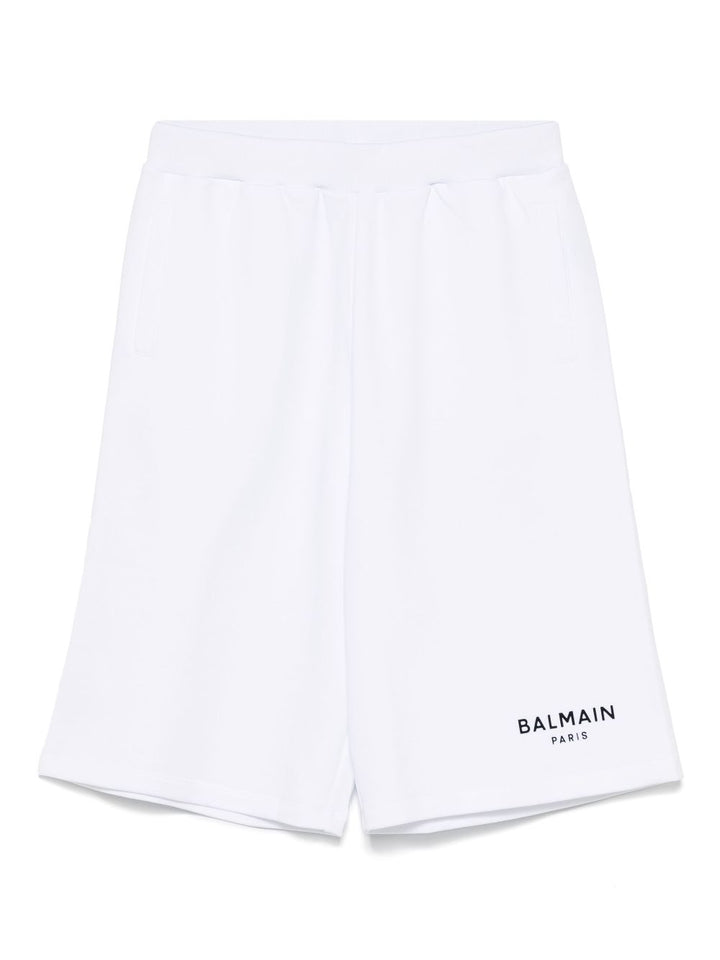 Bermuda bianca per bambino BW6Q89Z0081 100NE Balmain Kids 