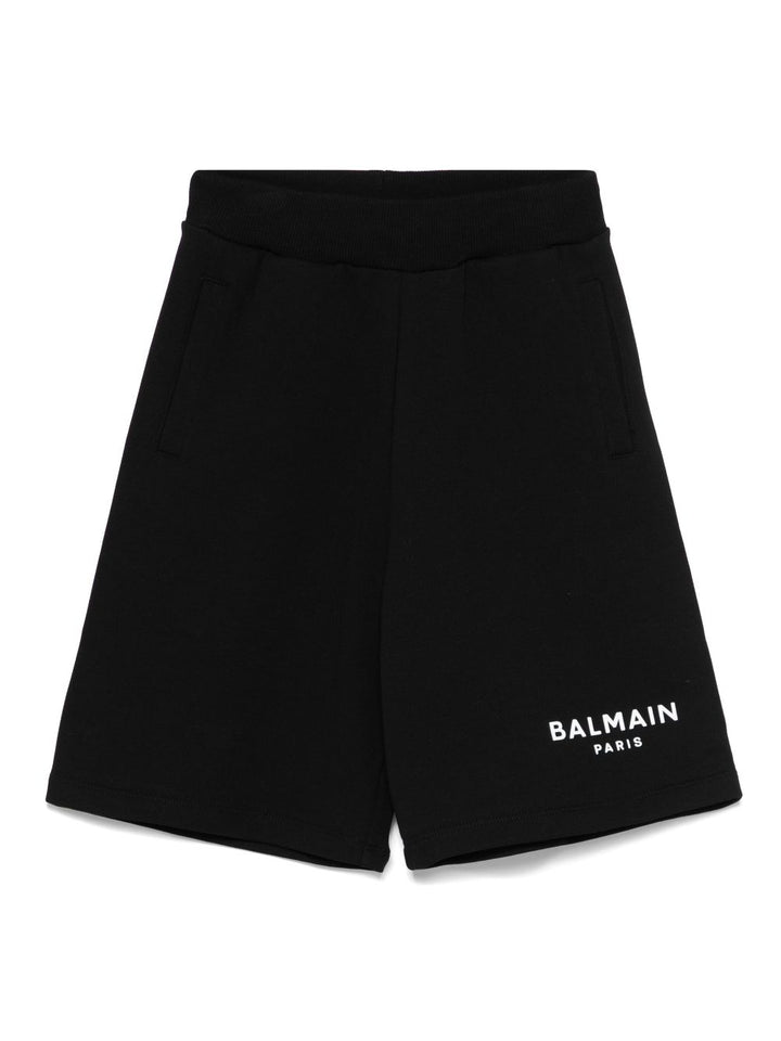 Bermuda nera per bambino BW6Q89Z0081 930BC Balmain Kids 