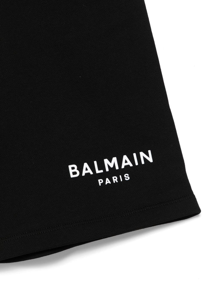Bermuda nera per bambino BW6Q89Z0081 930BC Balmain Kids 