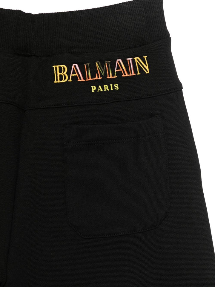 Bermuda nera per bambino BW6R09Z0081 930MC Balmain Kids 