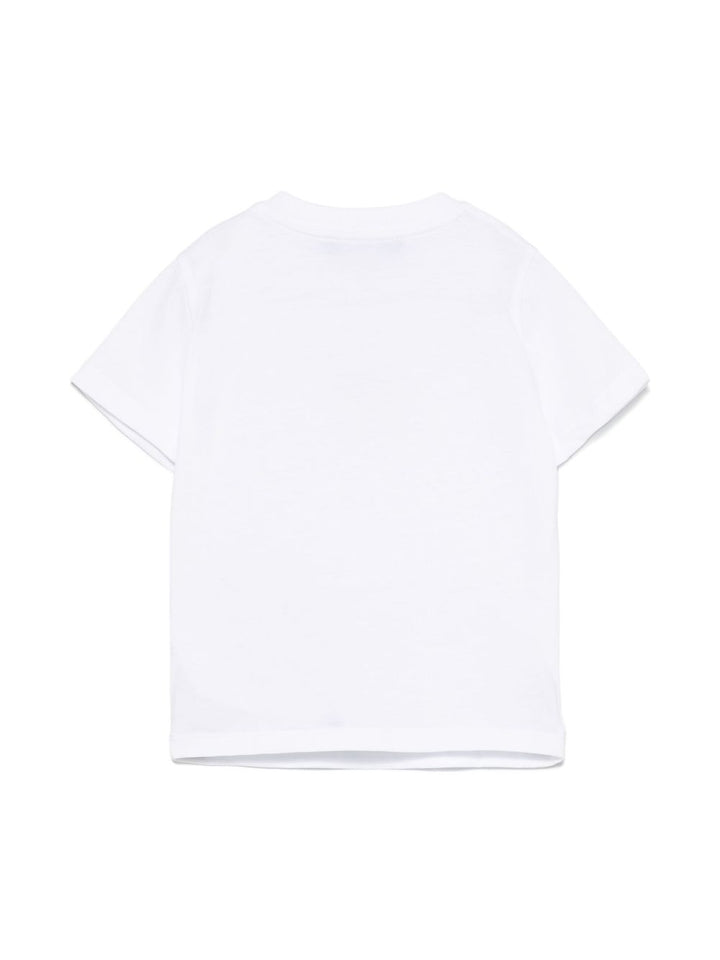 T-shirt bianca per neonato BW8581Z0082 100OR Balmain Kids 