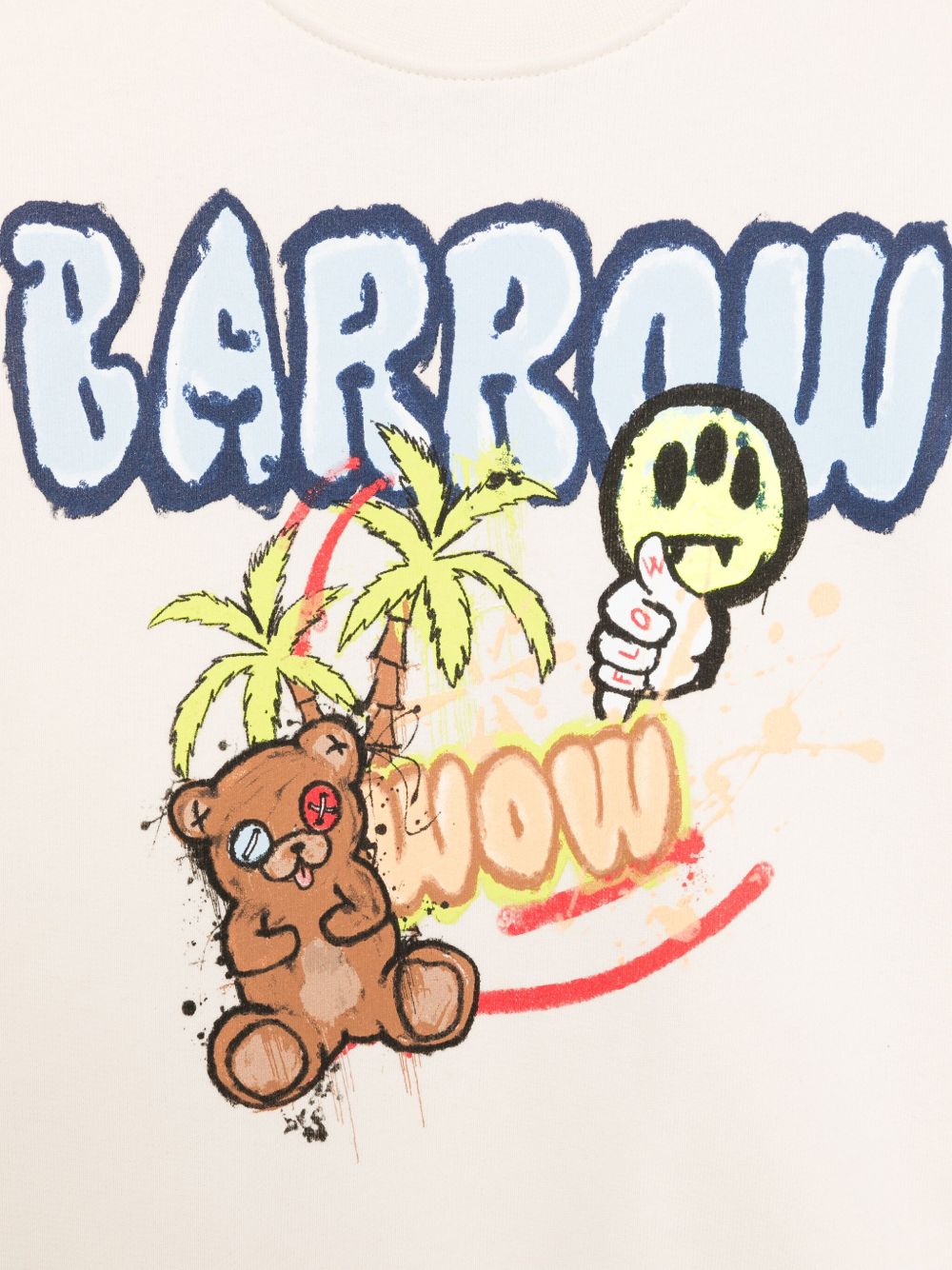 Felpa ecrù per bambino con logo S5BKJUSW064 013 Barrow Kids 