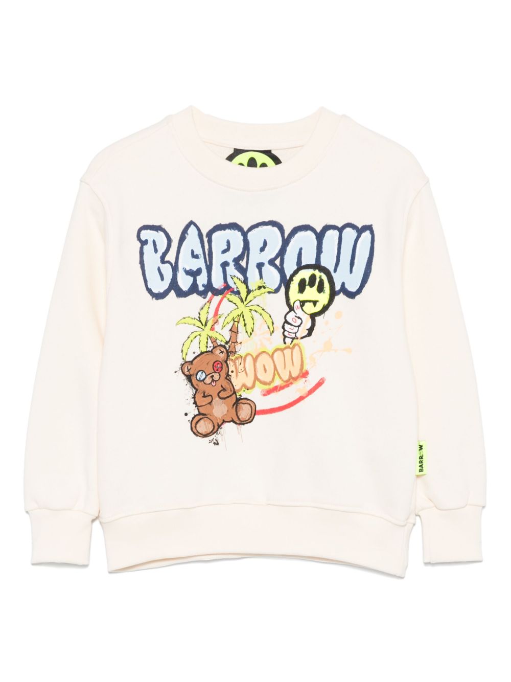 Felpa ecrù per bambino con logo S5BKJUSW064 013 Barrow Kids 