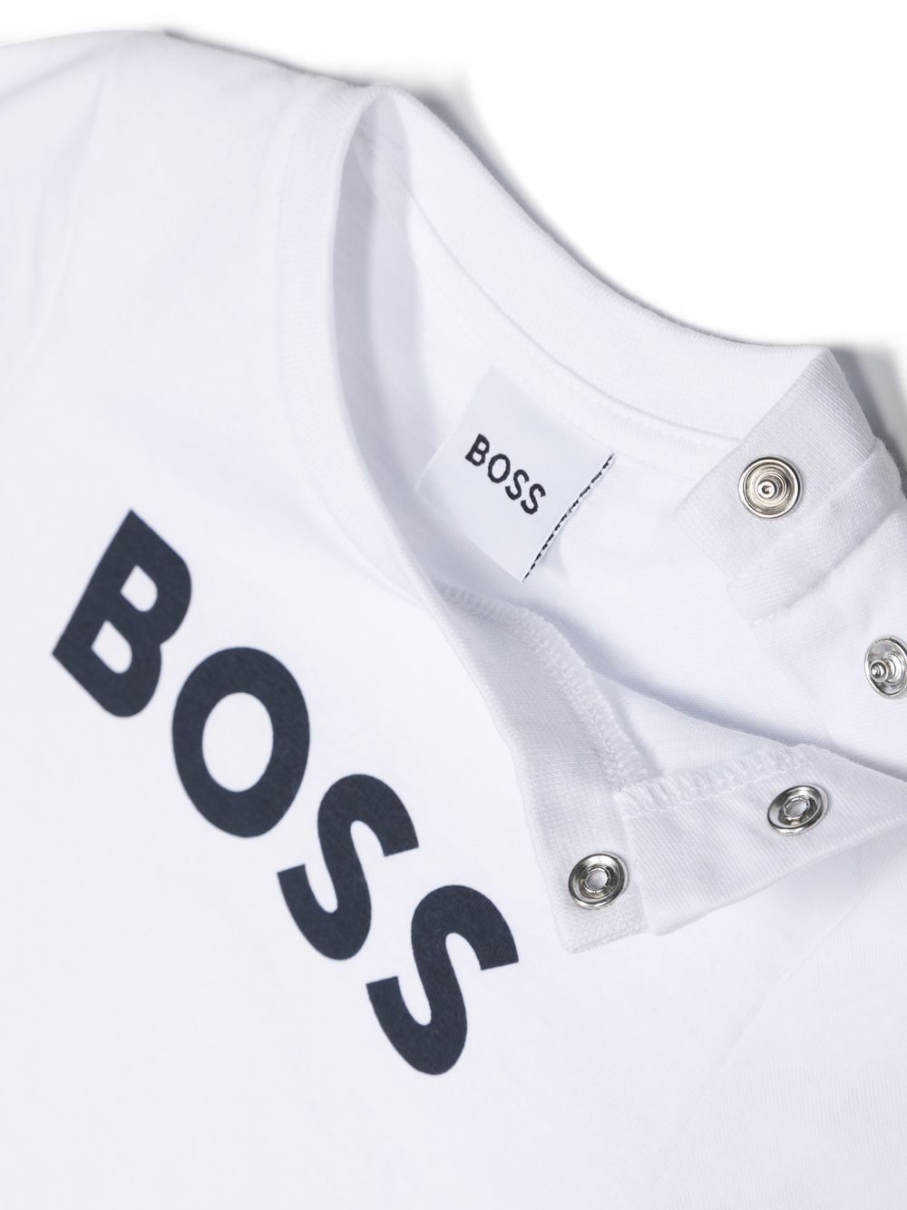 T-shirt bianca per neonato con logo J05P12 10P Boss Kids 