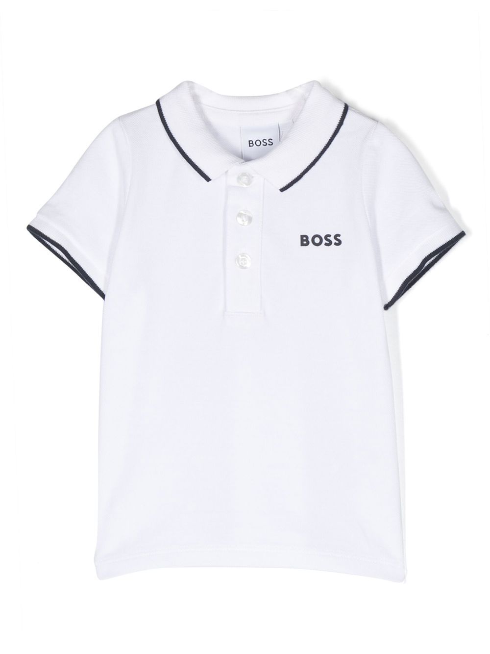 Polo bianco/nero per neonato J05P13 10P Boss Kids 