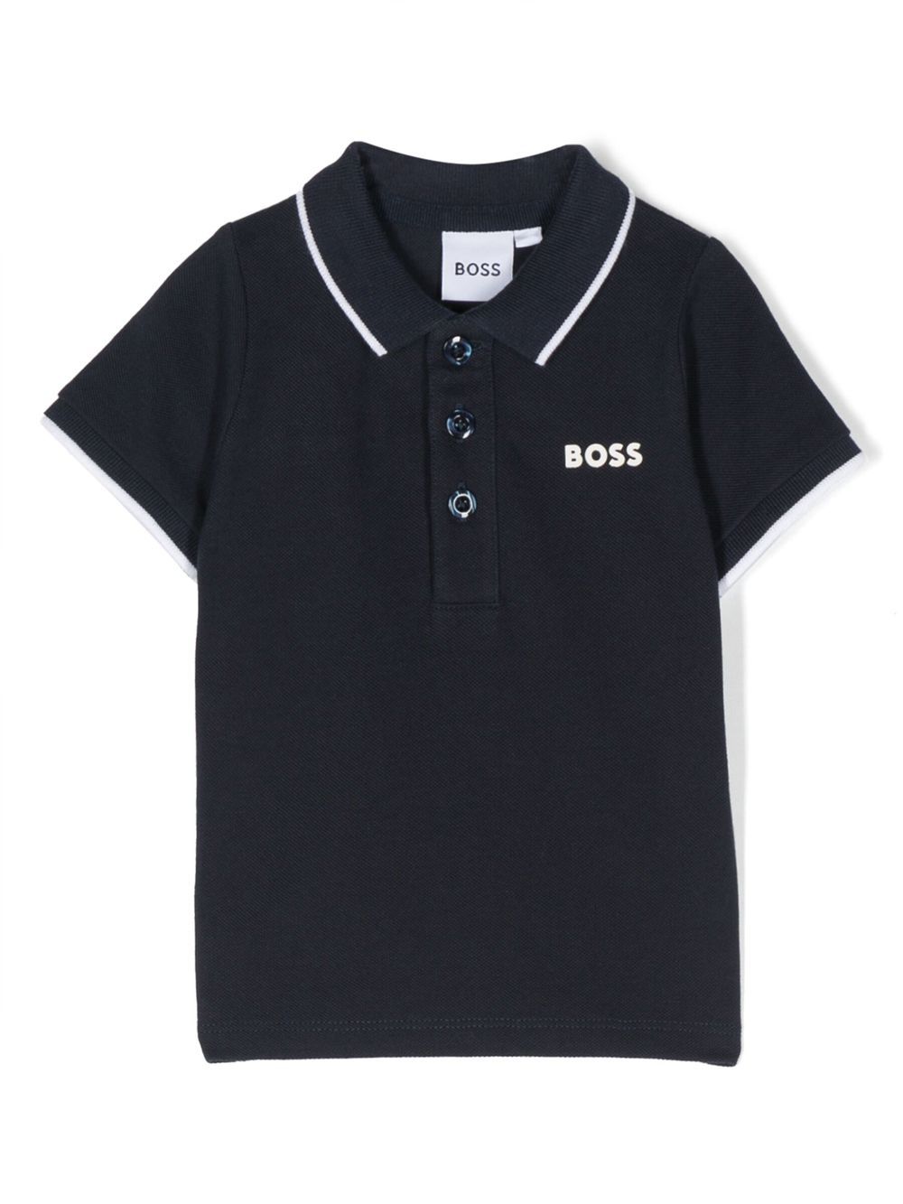Polo blu navy/bianco per neonato J05P13 849 Boss Kids 