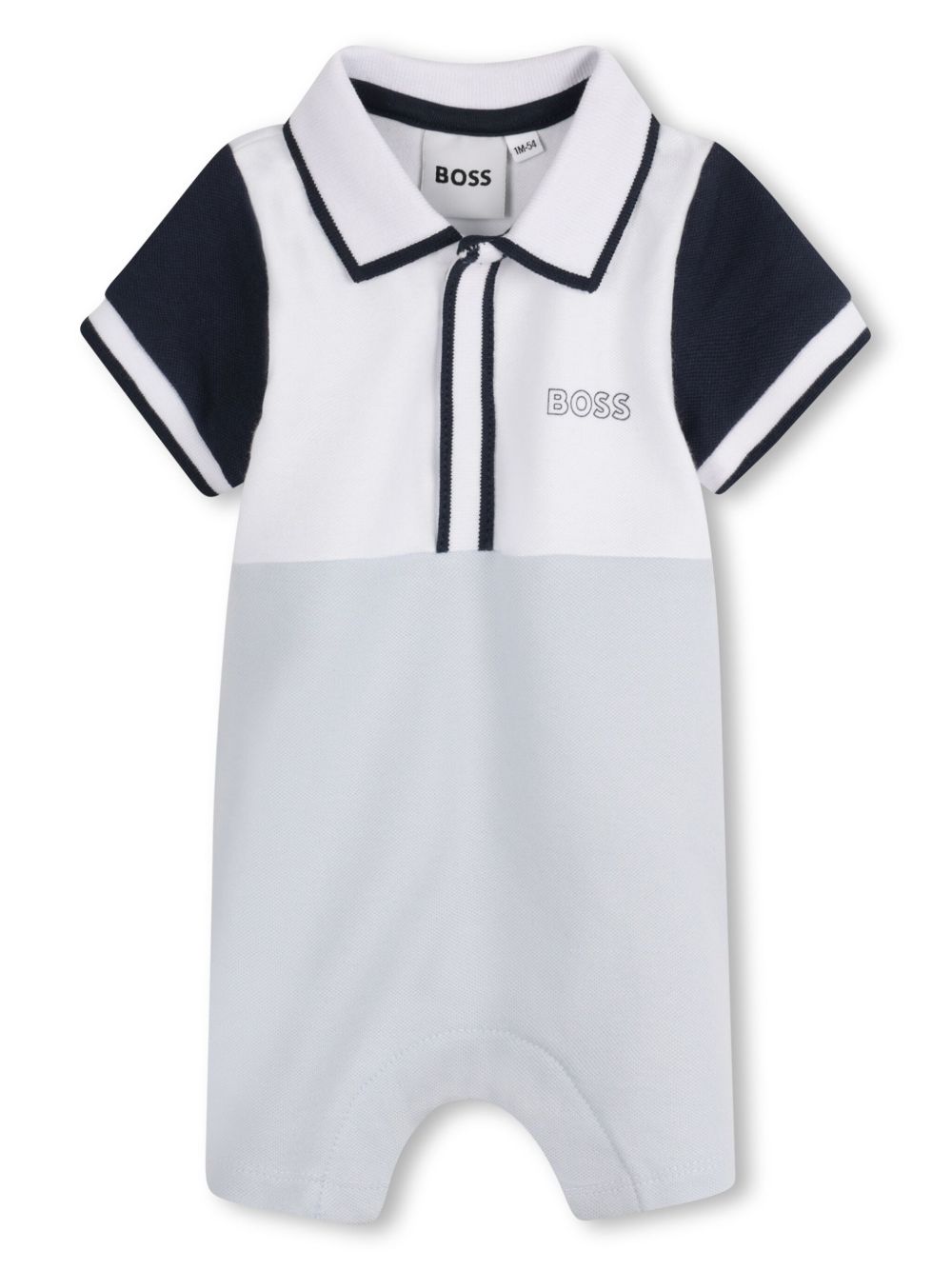 Tutina celeste/bianca per neonato J52207 771 Boss Kids 