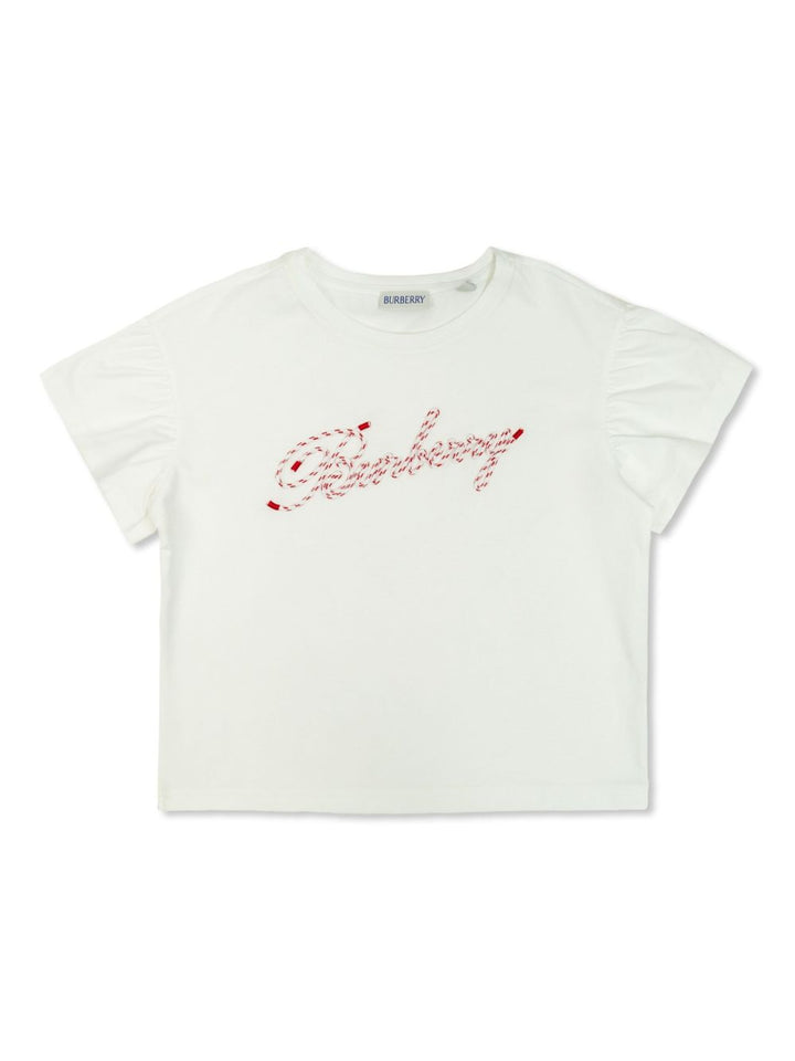 T-shirt bianca per bambina 8100319 A1464 Burberry Kids 