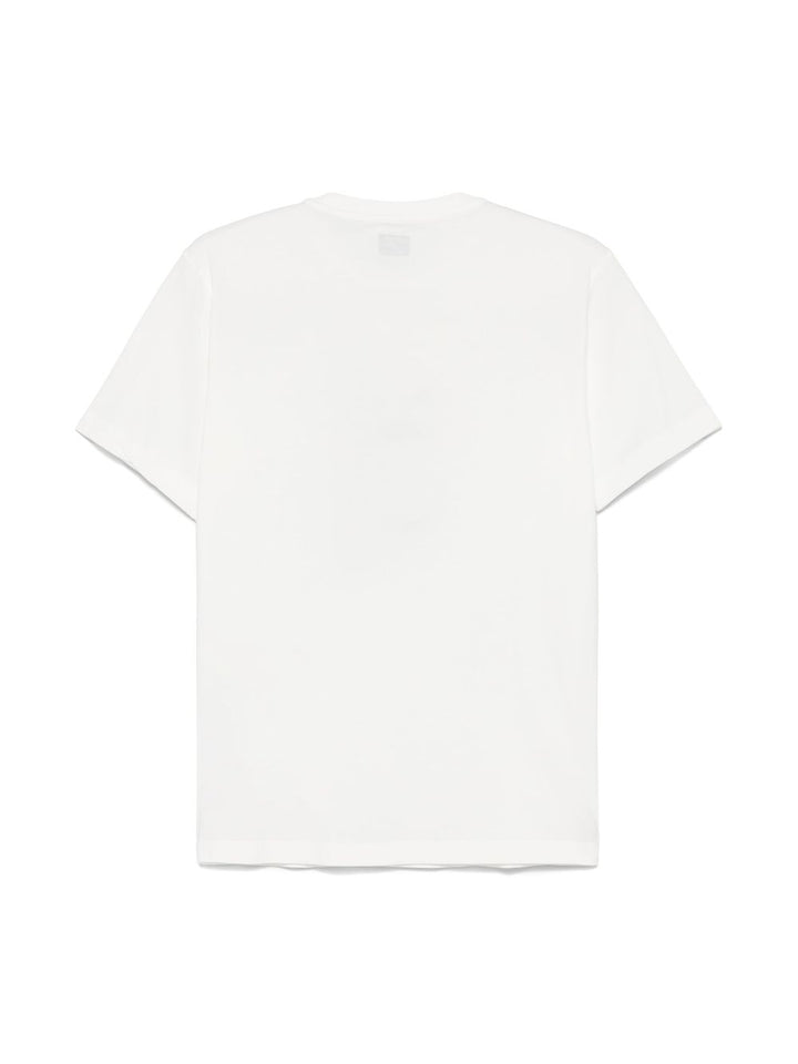T-shirt bianco per bambino con logo CNM00LLAA17 10135 C.P Company Kids 