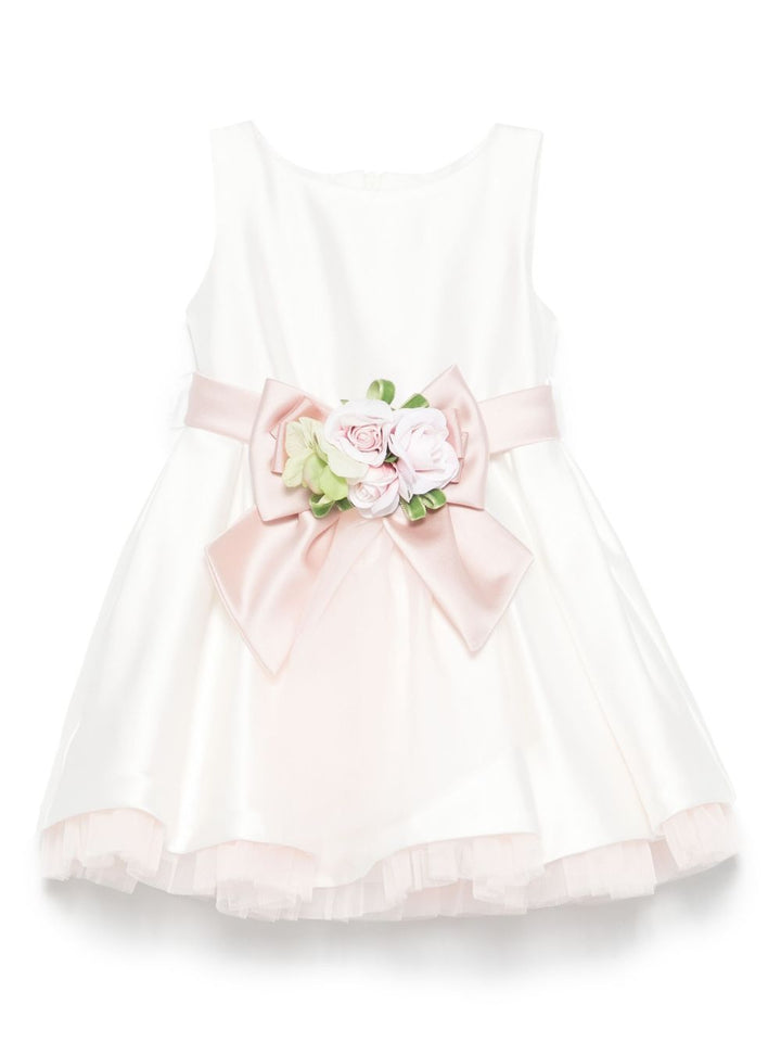 Abito rosa chiaro/bianco per neonata FN1080534844 1582 Colorichiari Kids 