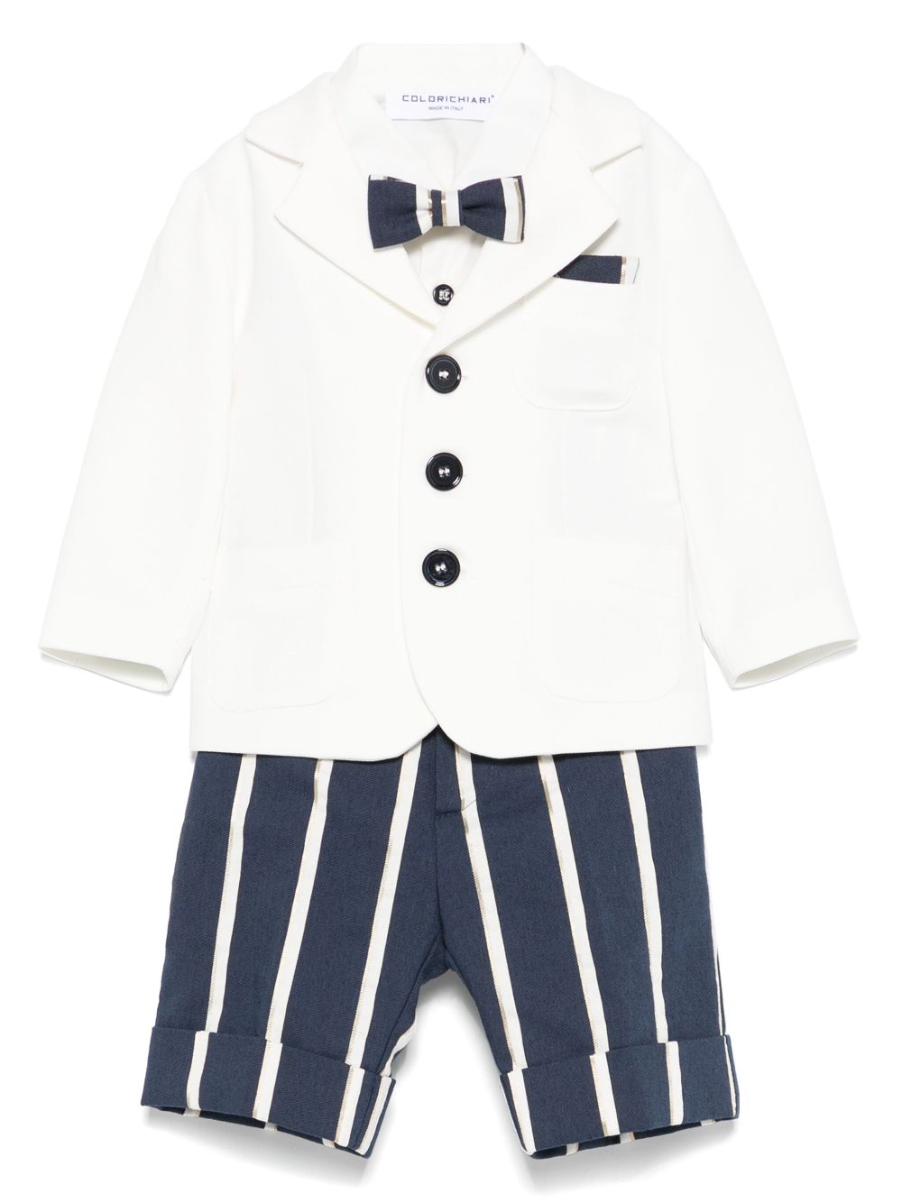 Completo elegante bianco/blu per neonato MN5080784834 15 Colorichiari Kids 